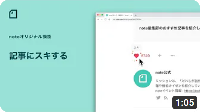 noteの記事にスキする/